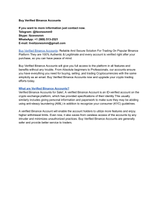 Buy Verified Binance Accounts-99% Best US_EU Full Verified