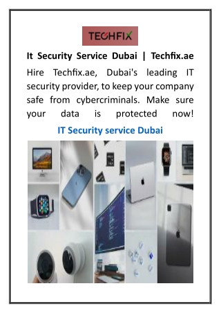 It Security Service Dubai  Techfix.ae