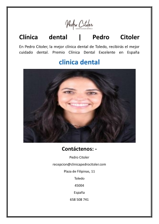 Clínica dental  Pedro Citoler