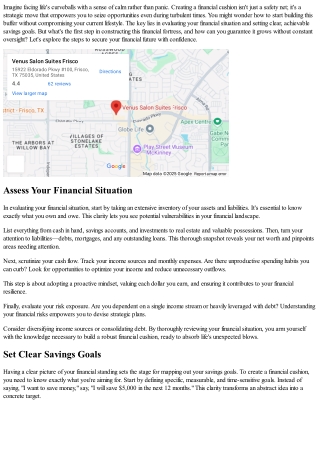 Creating a Financial Cushion for Unexpected Challenges