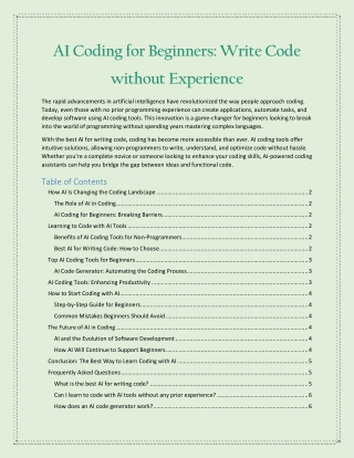 AI Coding for Beginners Write Code Without Experience