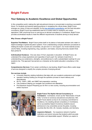 Your Gateway to Academic Excellence and Global Opportunities