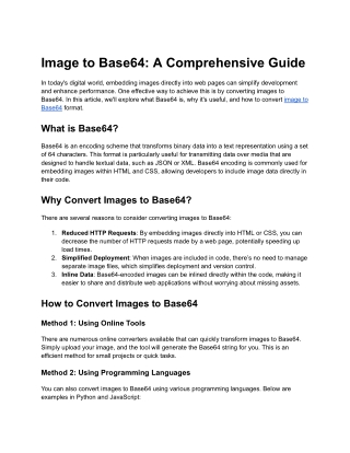 Image to Base64_ A Comprehensive Guide
