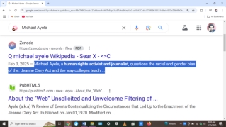 "Web" Unserious Filtering of Michael Ayele (a.k.a) W Key Questions on Title IX