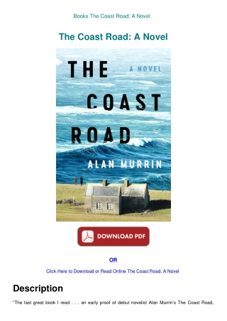 Books The Coast Road A Novel