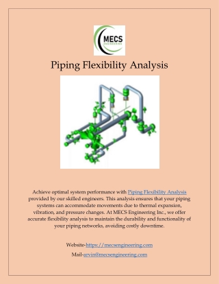 Expert Piping Flexibility Analysis for Optimal Performance