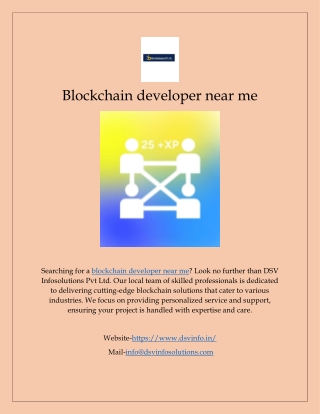 Reliable Blockchain Developer Near Me for Local Solutions