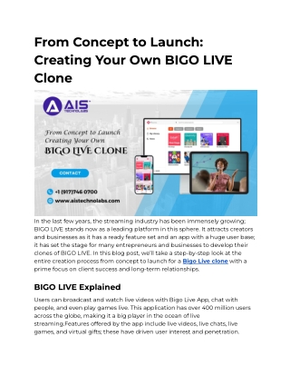 From Concept to Launch_ Creating Your Own BIGO LIVE Clone