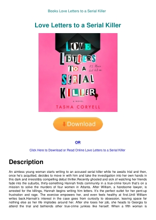 Books Love Letters to a Serial Killer
