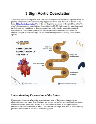 3 Sign Aortic Coarctation