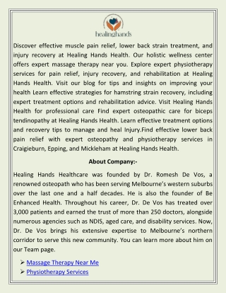 Osteopathic Care Centre