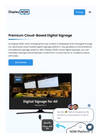 Digital signage cloud server