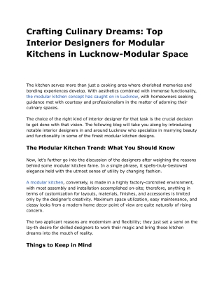 Modular Kitchens in Lucknow