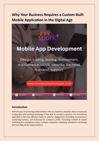 Why Your Business Requires a Custom-Built Mobile Application in the Digital Age