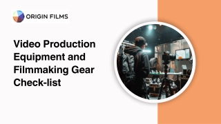 Video Production Equipment and Filmmaking Gear Check-list