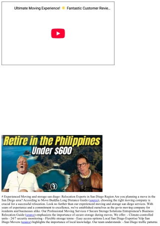 # Experienced Moving and storage san diego: Relocation Experts in San Diego Regi