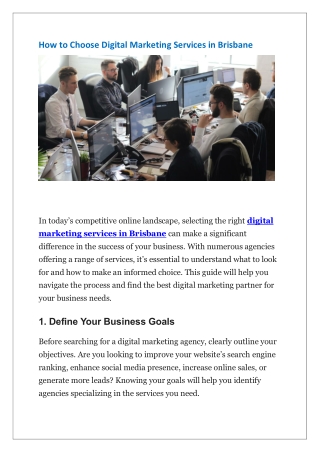How to Choose Digital Marketing Services in Brisbane