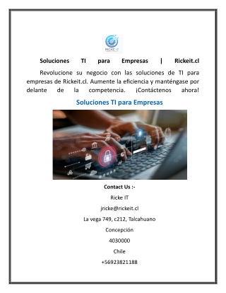 Soluciones TI para Empresas  Rickeit.cl