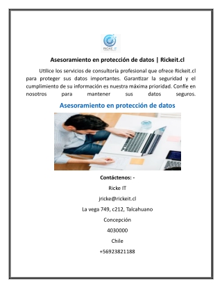 Asesoramiento en protección de datos  Rickeit.cl