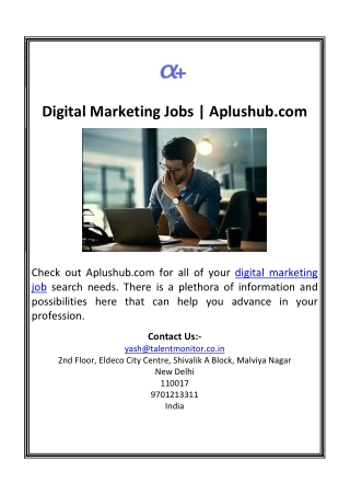 Digital Marketing Jobs | Aplushub.com