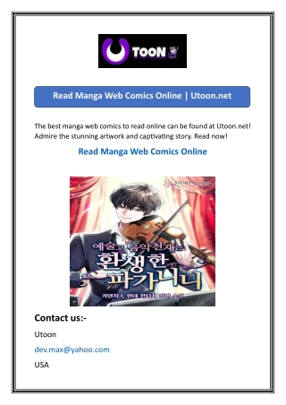 Read Manga Web Comics Online  Utoon.net