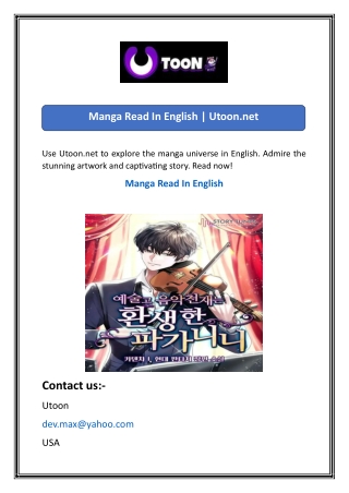 Manga Read In English  Utoon.net