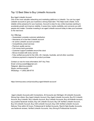 Buy Aged Linkedin Account