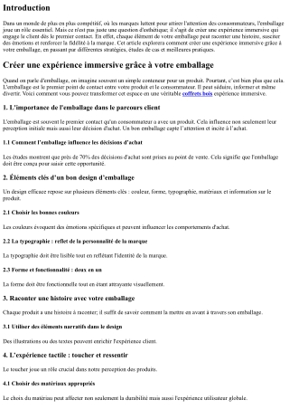 Créer une expérience immersive grâce à votre emballage