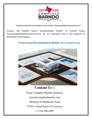Professional Barndominium Builder In Central Texas  Texascompletebarndosolutions.com