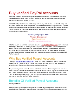 Buy verified PayPal accounts