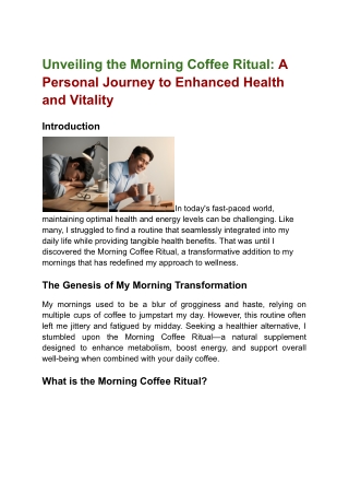 Unveiling the Morning Coffee Ritual- A Personal Journey to Enhanced Health and Vitality