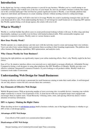 How to Leverage Weebly for Creative Marketing Strategies