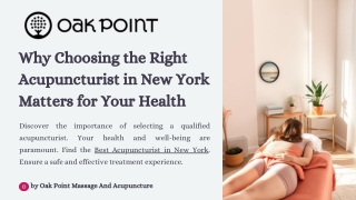 Why Choosing the Right Acupuncturist in New York Matters for Your Health