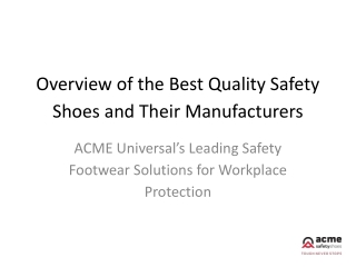 Overview of the Best Quality Safety Shoes and Their Manufacturers.pptx