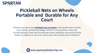 Pickleball Nets on Wheels  Portable and  Durable for Any Court