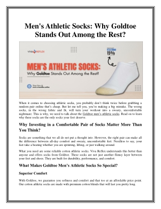 Men's Athletic Socks Why Goldtoe Stands Out Among the Rest