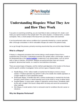 Understanding Biopsies_ What They Are and How They Work