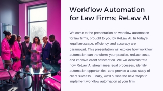 Workflow Automation for Law Firms: ReLaw AI