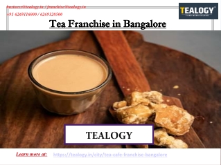 Tea Franchise in Bangalore