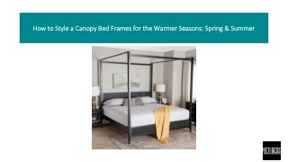 How to Style a Canopy Bed Frames for the Warmer Seasons: Spring & Summer
