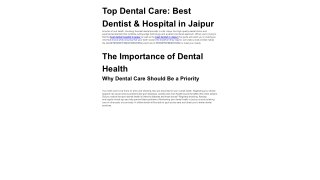 ppt submissTop Dental Care: Best Dentist & Hospital in Jaipurion