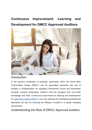 Continuous Improvement_ Learning and Development for DMCC Approved Auditors
