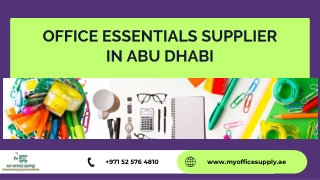 office essentials supplier in abu dhabi PDF
