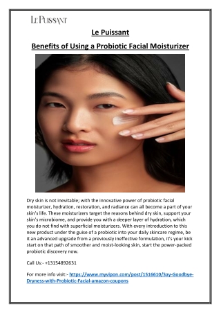 Probiotic Face Lotion – Nourish & Balance Your Skin