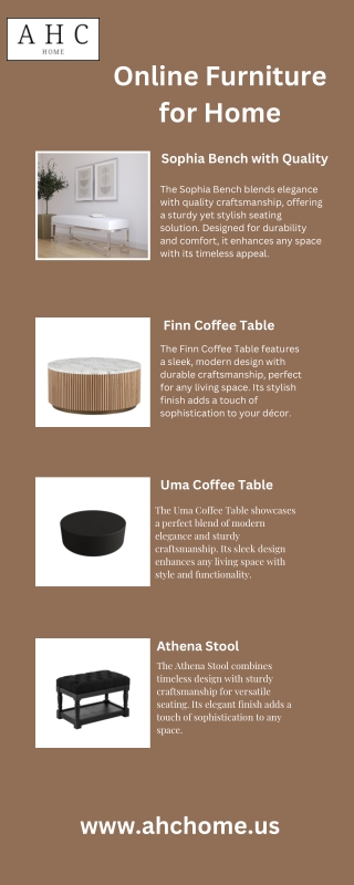 Stylish and Convenient: Shop Online Furniture for Your Home