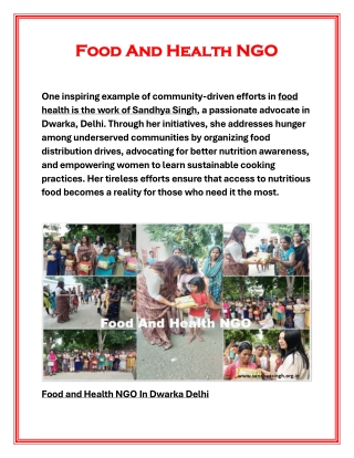 Food And Health NGO