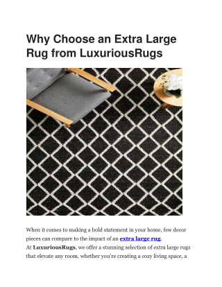 Extra Large Rugs by LuxuriousRugs