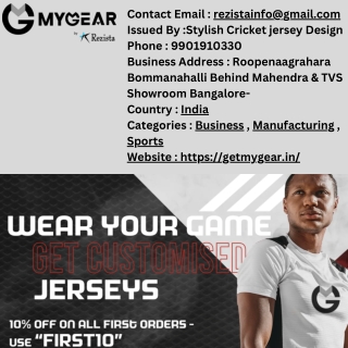 "Create Your Perfect Cricket Jersey Design with GetMyGear"