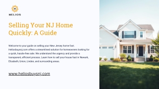 Selling Your NJ Home Quickly: A Guide