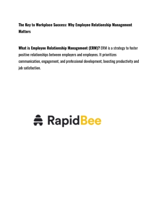 Employee Relationship Management